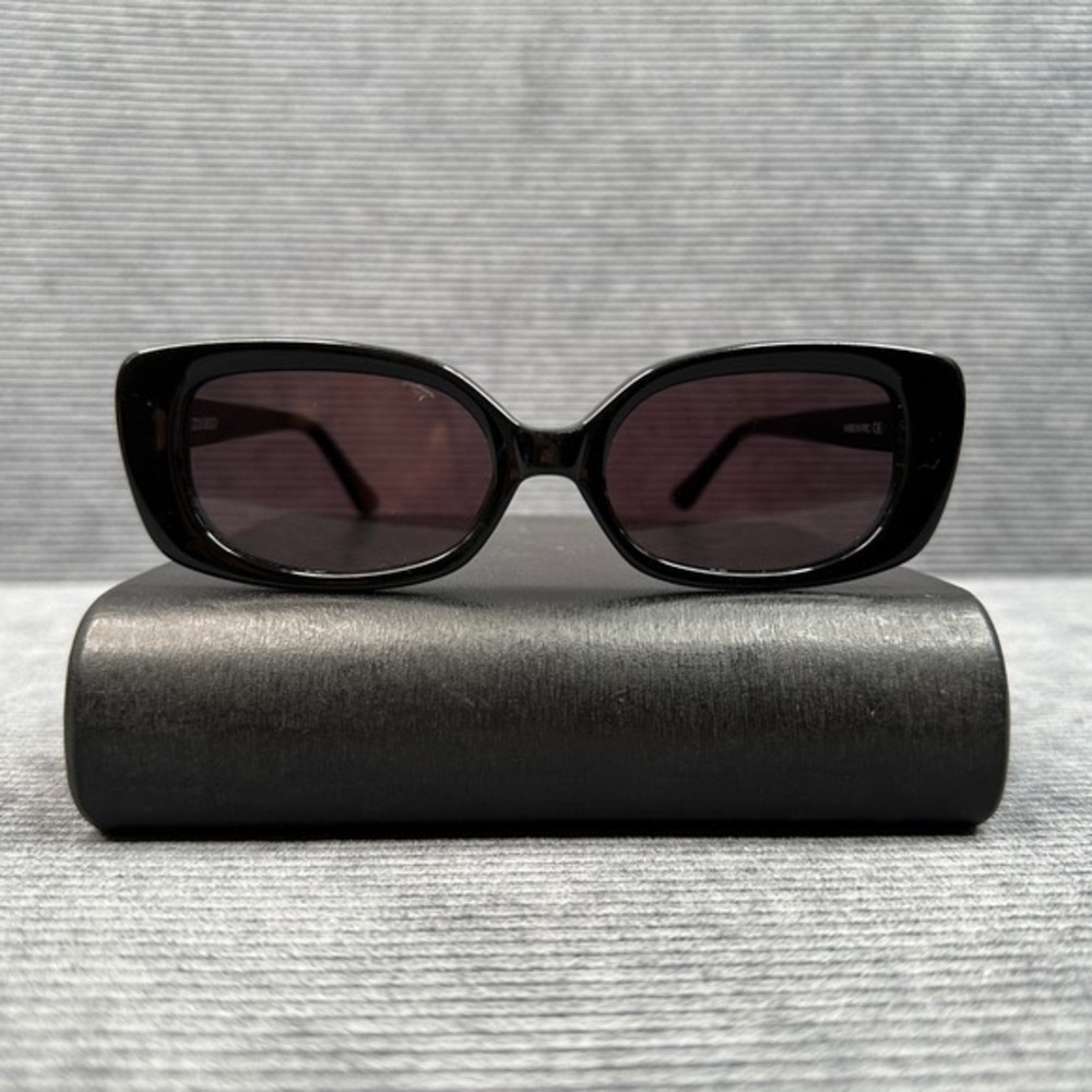 Velvet Canyon Zou Bisou Y2k Sunglasses Black Acetate Rectangular‎ Frames